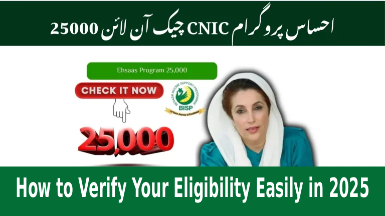 Ehsaas Program CNIC Check Online 25000